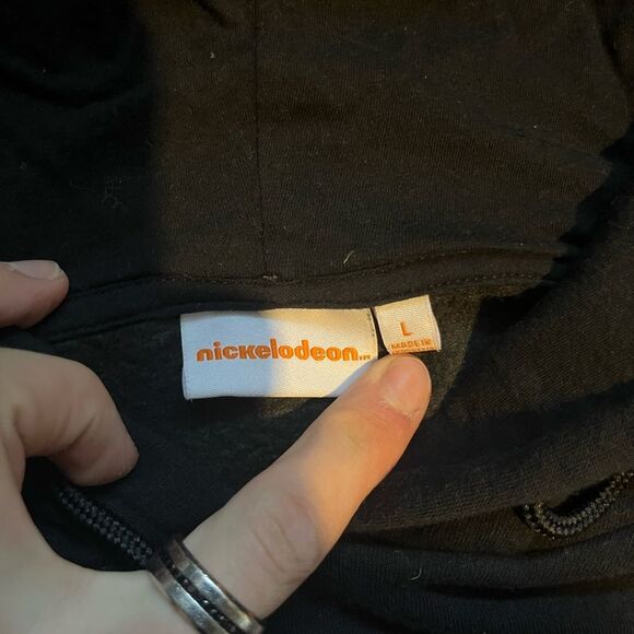 Nickelodeon Black Hoodie with Orange Logo - Picture 3 of 3